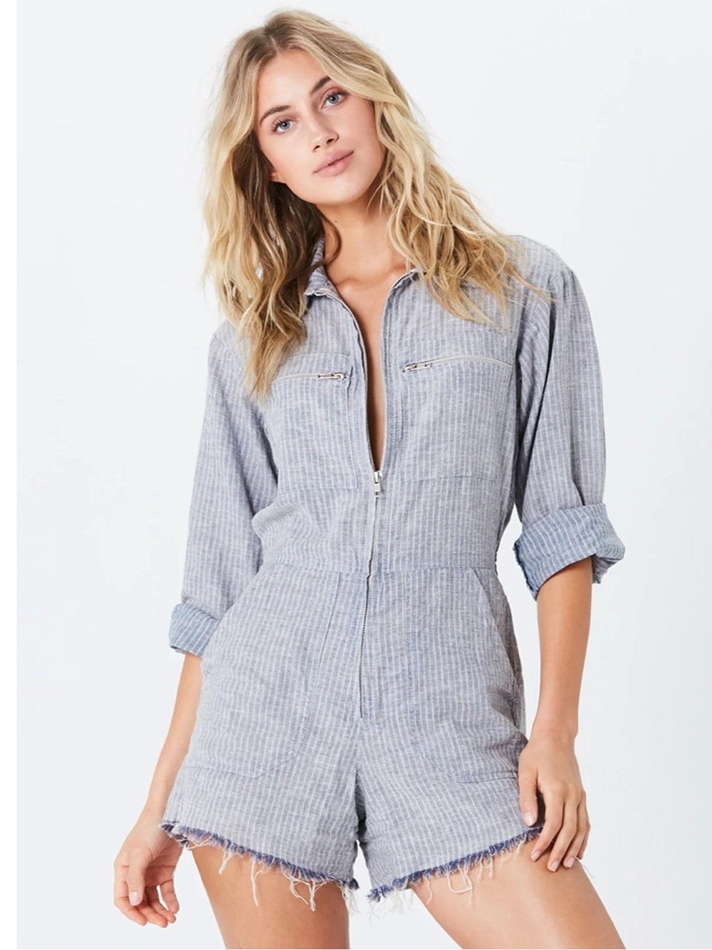 Jen’s Pirate Booty Palmetto Romper Stormy Stripe